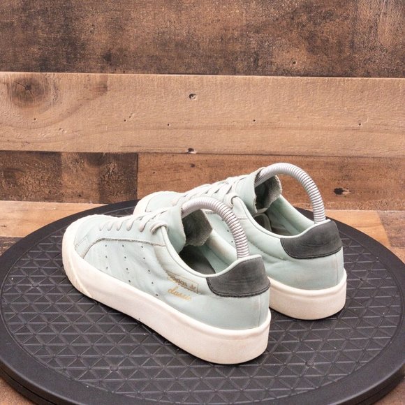 Adidas Retro Sneaker Mint Green/ Blue Size 6 - Picture 6 of 9